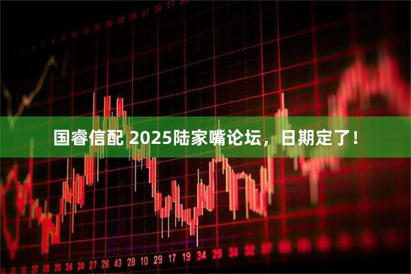 国睿信配 2025陆家嘴论坛，日期定了！